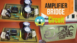 How to make [Bridge] amplifier circuit  Day Amplifier Bridge adaptor circuit 😎😎making