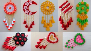 8 Best Woolen Flower Wall Hanging Craft Ideas | Woolen Craft Wall Hanging | Woolen Wall Hangings