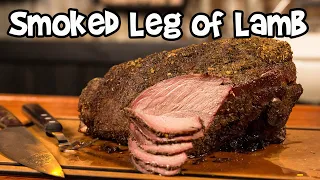 Bone in easy smoked leg of lamb