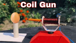 How to Make a Coil Gun at home | Coil gun VS Egg