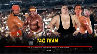 WWE2K22 | WWF Superstars | Randy Savage Hulk Hogan vs King Kong Bundy Andre The Giant |