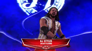 WWE RAW - AJ Styles vs The Miz - Full Match | Monday Night Raw | WWE 2K22 - PC Gameplay