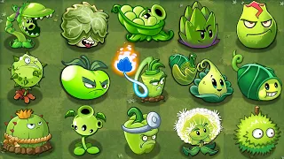 All GREEN PREMIUM Plants Power-Up! in Plants vs Zombies 2