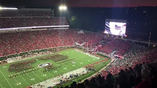 Showing off new light UGA Notre Dame 2019 in front of record crowd