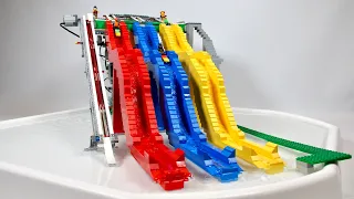 I Built a LEGO Water Slide!