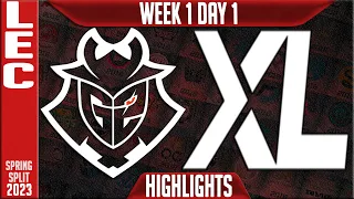 G2 vs XL Highlights | LEC Winter 2023 W1D1 | G2 Esports vs Excel