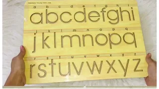 Big Wooden Alphabet Tracing Board ||