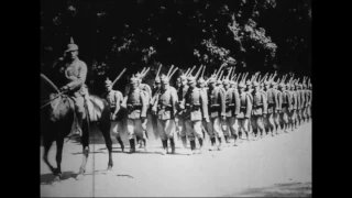 (1914) Deutsche Soldaten mit Musik Kapelle im Westen
