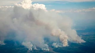 Overhead view of the Fort McMurray fire