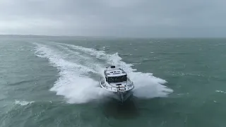 Sargo 36 Explorer during sea trials - slow motion snippet