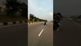 Jannu Stuntz ride with aalyan on ninja 1000