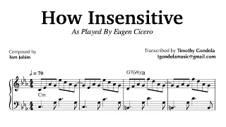 Brazilian Jazz Transcription- Eugen Cicero plays How Insensitive