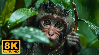 Rainforest Animals 8K ULTRA HD - Relaxing Scenery Film With Soft Music