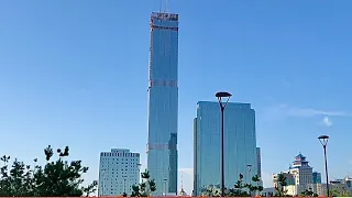 4К Самый высокий небоскрёб в Казахстане Абу Даби Плаза Нур-Султан (Астана) Линейный парк (часть 2)
