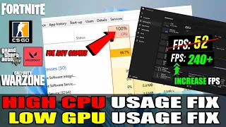 How To FIX LOW GPU USAGE & HIGH CPU USAGE While GAMING in 2023! (LOW FPS FIXED)