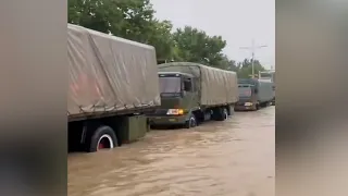 Armed police force launches flood rescue operations in Henan Province