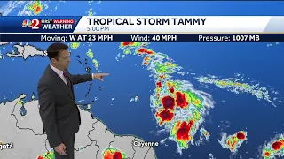 Tropical Storm Tammy forms in Atlantic