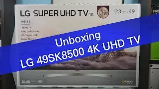 LG 49SK8500 SK85 series 4K UHD TV unboxing and setup