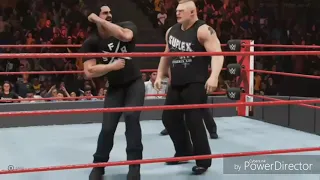 WWE 2K19- Brock Lesnar Hits Six F5s On Seth Rollins On RAW
