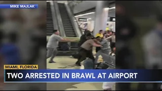 Wild brawl breaks out inside Miami airport; 2 charged