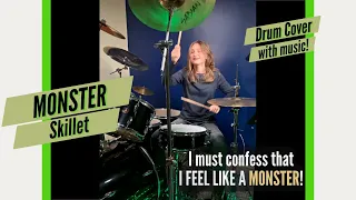 Skillet - Monster (Drum Cover / Drummer Cam) Performed LIVE by Teen Drummer Lauren Young