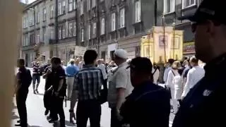 Protest podczas procesji w Przemyślu