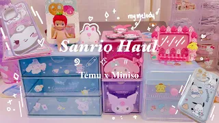 Sanrio haul, temu + miniso ✩°｡⋆⸜ 🎧