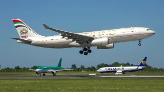 (4K) Busy day Plane spotting at Dublin airport | 40 GREAT planes (757, A330, 777 etc)