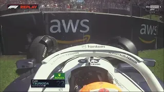 Yuki Tsunoda onboard crash Canadian GP 2022