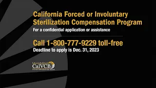 California Forced or Involuntary Sterilization Compensation Program - Radio Ad (English)