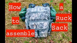 Army Rucksack Assembly (How to assemble a rucksack)