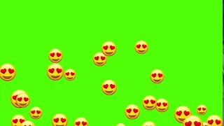Floating Emoji Overlay Love   Green Screen FREE USE 3