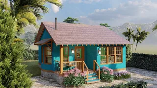 Charming Simplicity: Small House Design (6x6 M | 19'x19' Ft) - Elegant Living