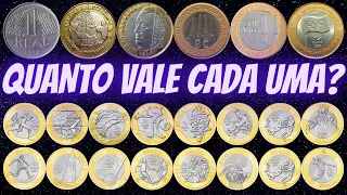 QUANTO VALE CADA MOEDA COMEMORATIVA DE 1 REAL