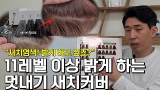 새치염색 밝게하고싶죠? 11레벨 이상 밝게 하는 멋내기 새치커버염색 노하우~!!!