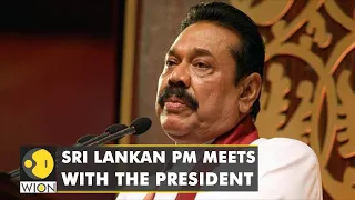 Sri Lankan PM Mahinda Rajapaksa meets with President amid the ongoing unrest over economic crisis