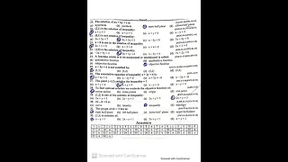 Math 12th v.v imp objective part