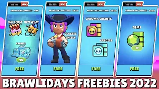 All BrawliDays Freebies 2022 | Brawl Stars