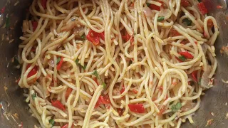 Spicy Smoked Fish Pasta (Spaghetti)