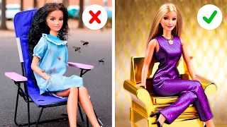 EXTREME RICH VS BROKE DOLL ROOM MAKEOVER || Mean VS Nice Barbie Makeover By 123 GO! Genius