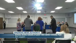 School board honors student who saved choking peer