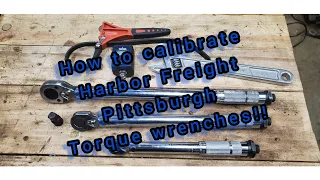 harbor freight pittsburgh torque wrench how to calibrate! super easy!!😁😁