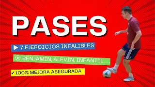 ▶️ 7 EJERCICIOS de PASES y CONTROLES ORIENTADOS para futsal base | Futbol sala benjamín, alevín...