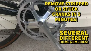 HOW TO REMOVE STRIPPED OR STUCK CRANKS IN 5 MINUTES!