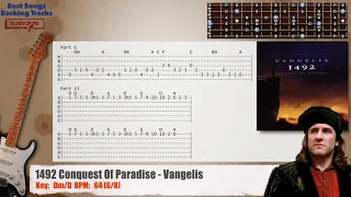 🎸 1492 Conquest Of Paradise - Vangelis Guitar Backing Track with chords