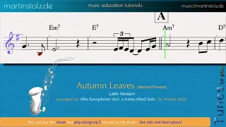 Play "Autumn Leaves" in a Latin version with your alto saxophone!