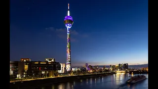 Rheinturmprojektion Düsseldorf 2021 - Gemeinsam gegen Corona