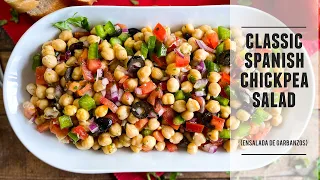 Classic Spanish Chickpea Salad | Refreshing & Packed with Flavor