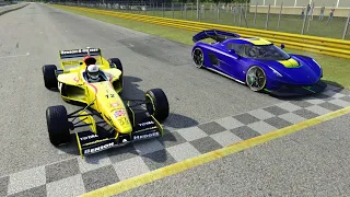 1997 F1 Jordan 197 Ralf Schumacher vs 2020 Koenigsegg Jesko at Monza Full Course