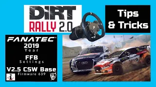 Dirt Rally 2.0 - Fanatec FFB settings 2019